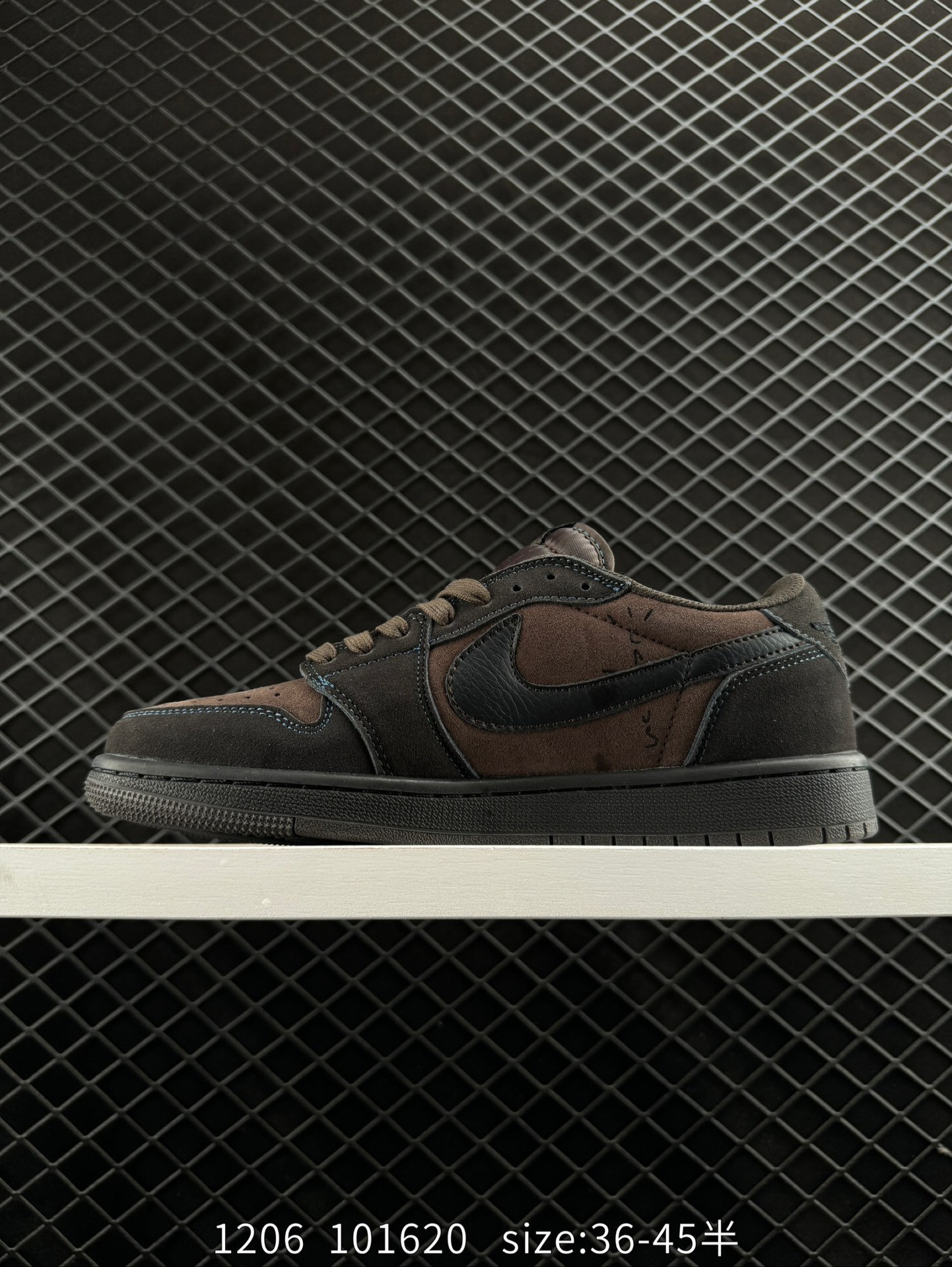 fragment design x Travis Scott x Nike Air Jordan 1 Low OG SP”Black/Green Toe“